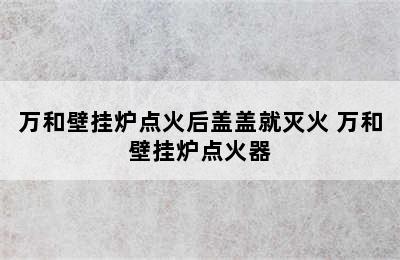 万和壁挂炉点火后盖盖就灭火 万和壁挂炉点火器